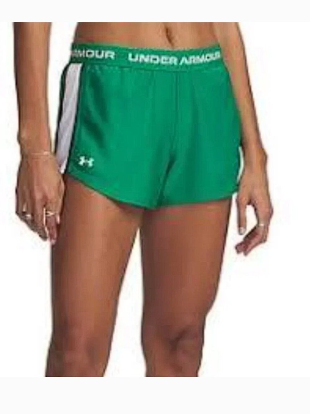 Under Armour Green and White Loose fit Tech Play Up Shorts (S) NWT!
